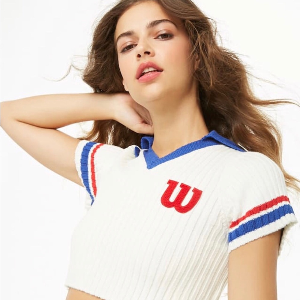 🏐Wilson x Forever 21 Varsity Top👚